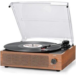 Vinyl Record Player with Speakers Vintage Turntable for Vinyl Records